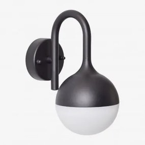 Candeeiro De Parede Led Para Exteriores De Alumínio Uveron Preto - Sklum