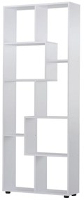 Estante Vertical Multifuncional com 8 Prateleiras Largas 70x24x178cm Branco