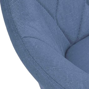 Banco de bar Lazio em tecido e com estrutura preta 46 x 83-104 x 49 cm Azul