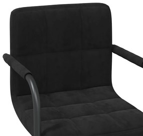 Cadeiras de jantar giratórias 4 pcs veludo preto