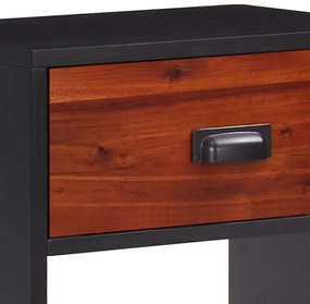 Mesa de cabeceira 40x30x57 cm madeira de acácia maciça