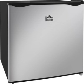 HOMCOM Congelador Vertical 35 L com Temperatura Ajustável de -24 °C a -14 °C, Porta Reversível e Prateleira Amovível, Prateado | Aosom Portugal