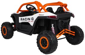 Carro elétrico para Crianças 4X4 2 Lugares 24V RACING Road 2000, Pneus	Espuma EVA, Assento couro ecológico Branco
