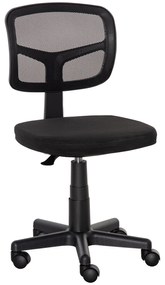 Cadeira de Escritório Ergonómica de Malha Cadeira de Escritório Giratória 360° com Altura Ajustável Suporte Lombar Respirável e Rodas 43x48x77,5-89,5c