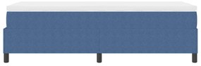 Cama Box com Colchão - Tecido Corduroy Azul