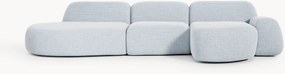 Sofá de canto modular em bouclé Wolke (4 lugares)