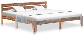 vidaXL Estrutura de cama sem colchão 200x200 cm madeira maciça