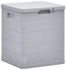 vidaXL Caixa de arrumação para jardim 90 L cinzento claro