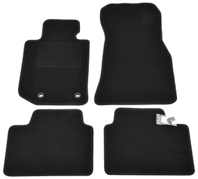 vidaXL Carpete de Veículo Motor Preto tecido