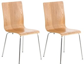 Conjunto de 2 cadeiras de cozinha e sala de jantar Pepe 43 x 87 x 47 cm Cor Carvalho