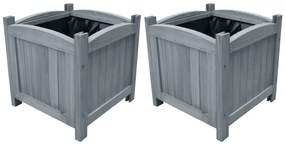 Vasos/floreiras 2 pcs 30x30x30 cm madeira de abeto maciça