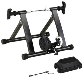 HOMCOM Rolo Bicicleta 5 Níveis Resistência Aço Estrutura Robusta 54,5x47,2x39,1 cm Preto Ideal Treinos em Casa | Aosom Portugal