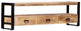 Móvel de TV 150x30x45 cm madeira de mangueira maciça