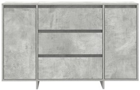 Sideboard Cinzento de Concreto 120x41x75 cm em Madeira Engenheirada
