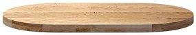 Tampo de mesa 100x50x4 cm madeira de carvalho maciça oval