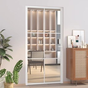 350575 vidaXL Porta de interior 102,5x201,5 cm vidro ESG e alumínio branco