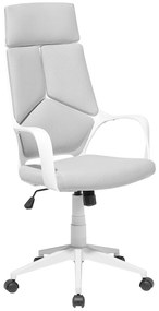 Cadeira de escritório em tecido branco e cinzenta DELIGHT Beliani