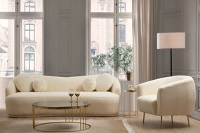 Sofá de 3 Lugares Ancona – Creme – 225x76x98 cm