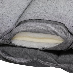 Almofada para espreguiçadeira 183x56x7cm cinza mesclado