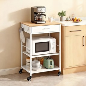 Carrinho de cozinha 47 x 60 x 90 cm bege-branco