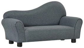 325525 vidaXL Sofá infantil tecido cinzento