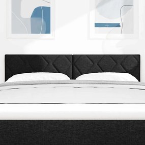 Cabeceira Design Diamante Blocos Preto 160 cm Tecido