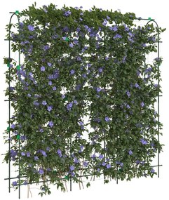 vidaXL Treliças jardim p/ plantas trepadeiras 4 pcs estrutura em U aço