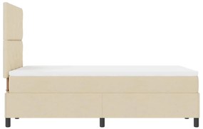 Cama Box com Colchão Creme 120x200 cm Tecido