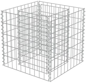 Canteiro elevado/cesto gabião 50x50x50 cm aço galvanizado