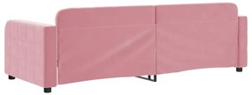 Sofá-cama 80x200 cm veludo rosa