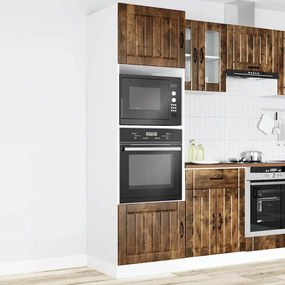 Armários forno 2pcs Kalmar derivados de madeira carvalho fumado