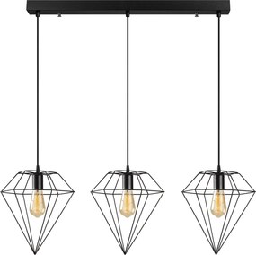 Candeeiro Elmas – Preto – 100 x 30 cm