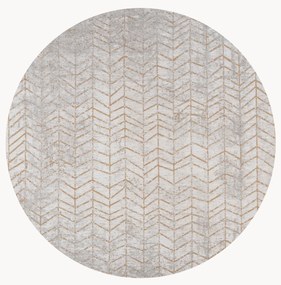 Tapete redondo lavável em jacquard para interior e exterior Jacob's Ladder