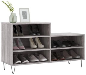 Sapateira 102x36x60 cm derivados de madeira cinzento sonoma