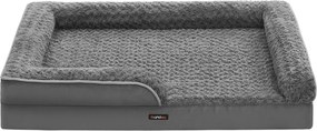 Cama ortopédica 122 x 89 x 18 cm para cães de grande porte Cinza ardósia