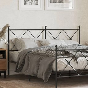Cabeceira de cama 150 cm metal preto