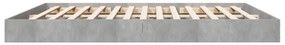 Estrutura de cama 180x200 cm derivados de madeira cinza cimento