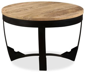 Mesa de centro madeira de mangueira maciça áspera 60x40 cm