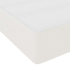 Cama Box Spring com Colchão Creme 80x200 cm Tecido de Corduroy