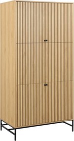 Roupeiro Norsica Levala 105, Carvalho claro, 200x99x60cm, 93 kg, Portas para roupeiro: Com dobradiças