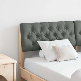 vidaXL Cabeceira estofada Cinza Escuro 150 cm