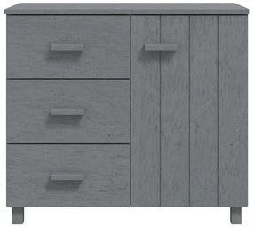 Aparador HAMAR 90x40x80 cm pinho maciço cinza-escuro