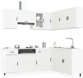 vidaXL 11 peças armário de cozinha conjunto Porto branco
