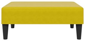 Apoio de pés 77x55x31 cm veludo amarelo