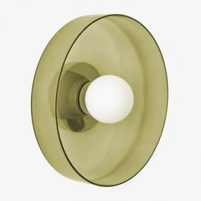 Aplique De Parede Em Vidro E Aço Inoxidável Jaxal Verde Cacto & Ø35 Cm - Sklum