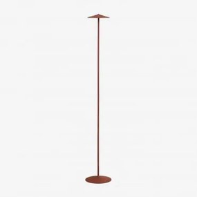 Lâmpada De Pé Led Sem Fios Para Exterior Em Ferro Emilein Vermelho Argila - Sklum