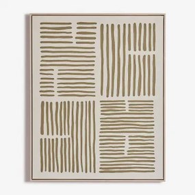 Quadro Decorativo 80x100 Cm Pintado À Mão Sobre Tela Plixo Cores Naturais - Sklum