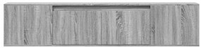 Móvel de parede p/ TV luzes LED 180x31x39,5 cm cinzento sonoma