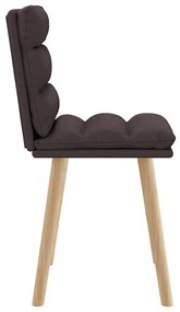Cadeiras de jantar 2 pcs tecido castanho-escuro