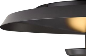 Plafon moderno preto mate com LED regulável em 3 níveis - Sombra
